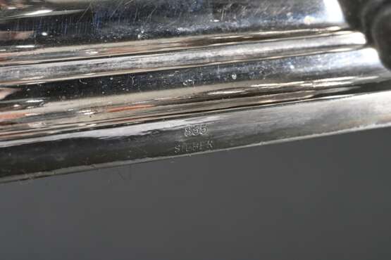 Fünfflammige Tafel Girandole im barocker Façon auf eckigem Fuß, Silber 835, Fuß gefüllt, H. 21cm - photo 5