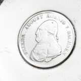 2 Diverse Schälchen mit Münzen: "Zuid Africa 1962" und "10 Mark, Friedrich August von Sachsen, 1822" im Boden, Silber 925, 213g, Ø 10,5cm, Druckstellen - photo 2