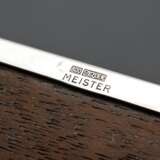 Rechteckige Zigarettendose mit plastischem Aufsatz „Galoppierendes Pferd“, MZ: Jezler Meister, Modell Nr. 3342, Silber 800 mit Holz Interieur, 10x18x8,8cm, Figur lose - photo 4