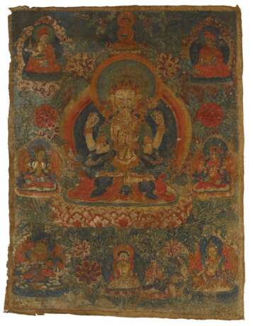 Thangka des vierarmigen Avalokiteshvara - фото 1