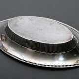 Ellipsoider Brotkorb mit Perlrand, Hugo Böhm & Co., Silber 800, 322g, 4,7x34x19cm - Foto 2