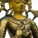 Feine Bronze des Tathagata Vairocana mit Keimsilbe hum - Foto 4