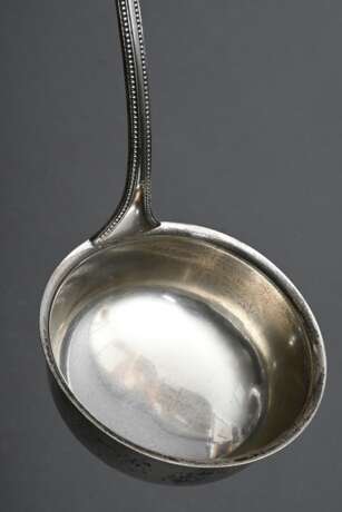 Suppenkelle "Perlmuster", MZ: W. Ambach, Silber 800, 212g, L. 34cm - photo 2
