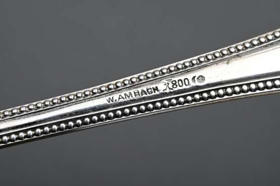 Suppenkelle "Perlmuster", MZ: W. Ambach, Silber 800, 212g, L. 34cm - photo 3