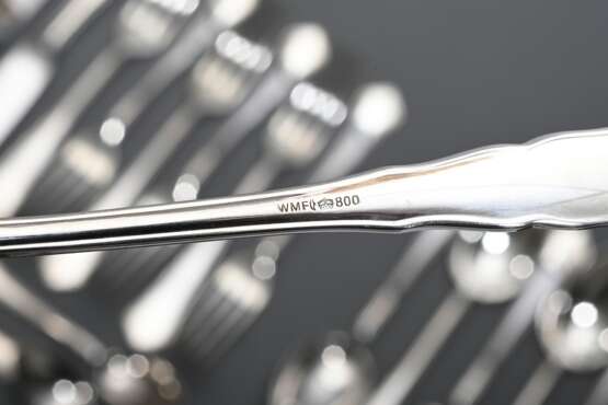 24 Teile WMF Besteck "Chippendale" für 6 Personen, Silber 800, 631g (o. Messer) bestehend aus: je 6 Messer, Gabeln, Löffel und Teelöffel - photo 3