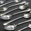10 Teile Besteck &quot;Chippendale&quot;, MZ: Otto Hintze, Silber 800, 235g: 6 Teelöffel und 4 Kuchengabeln - Аукционные цены