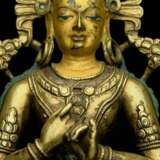 Feine Bronze des Tathagata Vairocana mit Keimsilbe hum - Foto 6