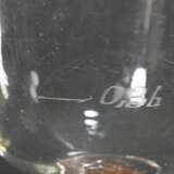 2 Diverse Berliner Weisse Gläser mit Milchglas Lippenrand und Eichstrich "0,4l / 0,3l", H. 21,5/22,2cm, Gebrauchsspuren - photo 3