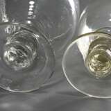 2 Diverse Berliner Weisse Gläser mit Milchglas Lippenrand und Eichstrich "0,3/0,4l, 0,6l", Abriss im Boden, H. 21,2/23,5cm, Gebrauchsspuren - photo 5
