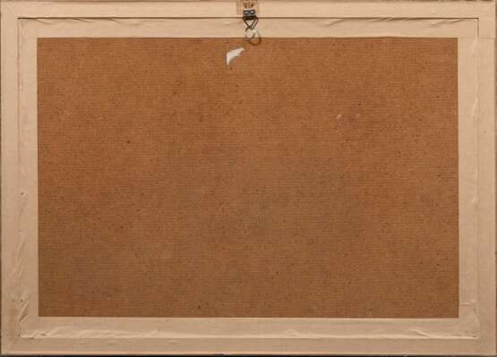 Wolters, Geo (1866-1943) "Finkenwerder - Auslaufende Fischerboote", Öl/Hartfaser, u.r. sign., 35,4x50,7cm (m.R. 39,6x55,2cm), min. Defekte der Maloberfläche - photo 4