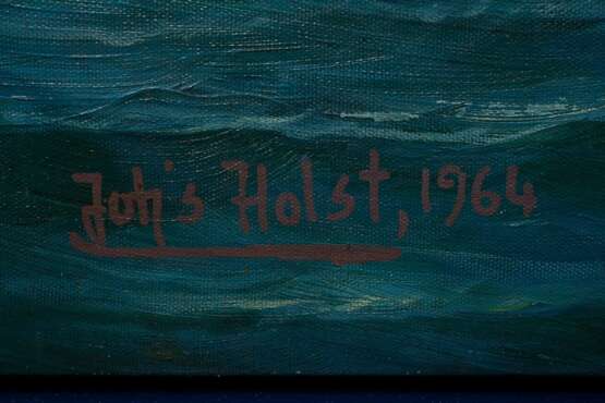 Holst, Johannes (1880-1965) "Segler im Wind" 1964, Öl/Leinwand, u.l. sign./dat., 60x90cm (m.R. 62,5x93cm), fleckige Firnis - photo 3