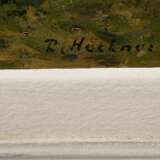 Höckner, Rudolf (1864-1942) "Schulauer Hafen", Öl/Malpappe, u.r. sign., 28x44,5cm (m.R. 44,5x61,5cm) - photo 3