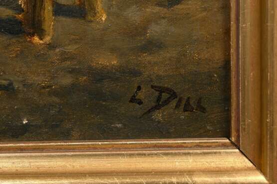 Dill, Ludwig (1848-1940) "Venezianische Fischer in der Lagune", Öl/Leinwand, u.r. sign., 57,3x44,8cm (m.R. 67,5x55,5cm), rest. - photo 3