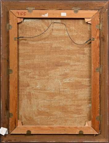 Hambüchen, Wilhelm (1869-1939) „Dampfschiff und Segler“, Öl/Leinwand (Rupfen), u.r. sign., 70,5x51cm (m.R. 82,5x62,3cm), kleine Defekte der Maloberfläche - photo 3