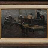 Hagemans, Maurice (1852-1917) „Beladung an der Mole“, Öl/Holz, u.r. sign., 27,5x43cm (m.R. 42,8x58cm) - photo 2