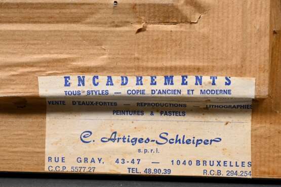 Hagemans, Maurice (1852-1917) „Beladung an der Mole“, Öl/Holz, u.r. sign., 27,5x43cm (m.R. 42,8x58cm) - photo 5