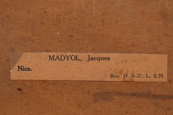 Maydol, Jacques (1871-1950) „Hafen von Nizza“ 1919, Öl/Holz, u.r. sign./bez./dat., verso auf Klebeetikett bez., 23,5x33,5cm (m.R. 33x43cm) - photo 5