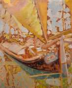Aperçu. Bölcskey, Ferenc (1897-1976) &quot;Venezianisches Segelboot&quot; 1927, Öl/Malpappe, u.l. sign./dat./bez., 79,5x71,2cm (m.R. 90x81cm), min. Defekte der Maloberfläche, Platte leicht gebogen