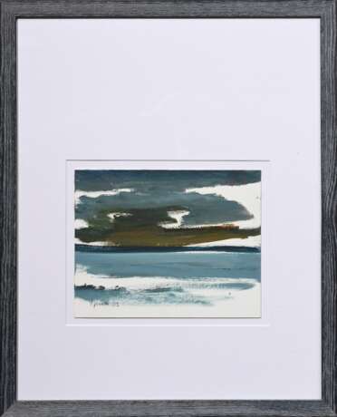 Sprotte, Siegward (1913-2004) "Ruhige See (Abendstimmung)" 1993, Öl/Karton, u.l. sign./dat., freigestellt gerahmt, 19x24cm (m.R. 53,3x43,3cm) - photo 2