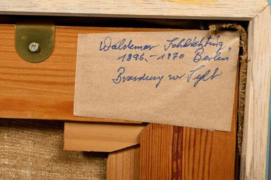 Schlichting, Waldemar (1896-1970) "Brandung vor Sylt", Öl/Leinwand, u.l. sign., 61x90,5cm (m.R. 64x93,5cm) - photo 4