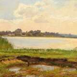 Morgenstern, Carl Ernst (1847-1928) "Landschaft in der Provinz Posen", Öl/Malpappe, verso Nachlassangabe "Geschenk des Künstlers an Frl. Schweinichen (Ostrowo)" und Familiensiegel, 43x57cm (m.R. 56x69… - photo 1