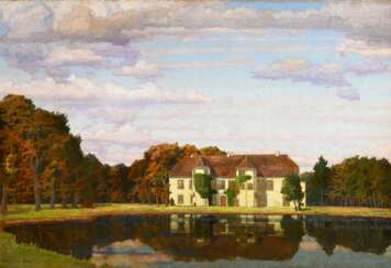 Kaiser, Richard (1868-1941) &quot;Gut Tangstedt (Stormarn)&quot;, Öl/Leinwand, u.l. sign./bez., 81,5x120,5cm (m.R. 94x132,5cm)