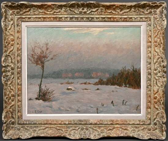 Eitner, Ernst (1867-1955) "Winterlandschaft", Öl/Malpappe, u.l. sign., Impressionisten Rahmen, 37,5x50cm (m.R. 57,5x68,3cm) - Foto 2