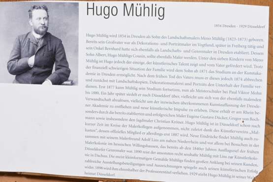 Mühlig, Hugo (1854-1929) „Ernteszene“, Öl/Holz, u.r. sign., 20,3x22,3cm (m.R. 29,8x31,8cm) - photo 5