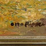 Pippel, Otto (1878-1960) "Sommer (Heuernte)", Öl/Leinwand, u.r. sign., verso Klebeetikett "Otto Pippel", darauf betitelt und Klebeetikett "Galerie Commeter", 50,5x60,5cm (m.R. 65,5x75,5cm), … - photo 3