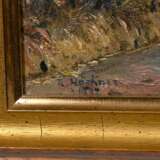 Höckner, Rudolf (1864-1942) "Landschaft mit Spaziergängern" 1889 (?), Öl/Malpappe, u.l. sign./dat., 14,7x16,6cm (m.R. 19x21cm) - photo 3