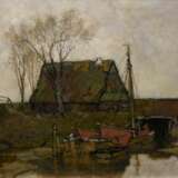Leipold, Karl (1864-1943) „Am Stördeich“, Öl/Hartfaser, u.l. sign., 42x53cm (m.R. 54x64,5cm), min. Defekte der Maloberfläche - photo 1
