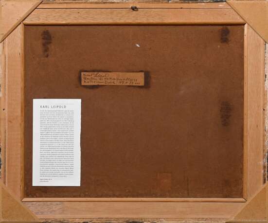 Leipold, Karl (1864-1943) „Am Stördeich“, Öl/Hartfaser, u.l. sign., 42x53cm (m.R. 54x64,5cm), min. Defekte der Maloberfläche - photo 4
