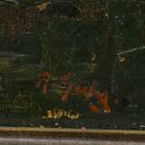 Guba, Rudolf Anton (1884-1950) "Niederländische Küstenlandschaft mit Mühle im Mondschein", Öl/Leinwand, doubliert, verso Klebeetikett "Kunsthaus Golombek, Hamburg", 41,5x61cm (m.R. 49,5x69,5cm), rest.… - photo 3