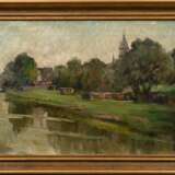 Grünenwald, Agnes (1860-1929) zugeschrieben „Der Neckar bei Bad Cannstatt“, Öl/Leinwand, 32,5x53,8cm (m.R. 40,5x61,5cm) - Foto 2