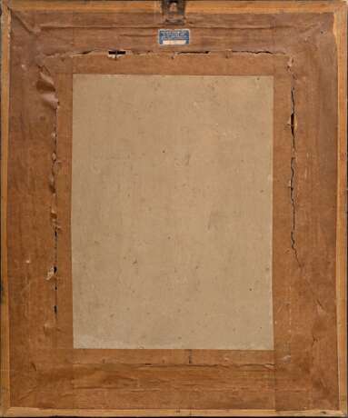 Unbekannter Künstler des frühen 20.Jh. "Villa zwischen Bäumen", Öl/Leinwand auf Karton kaschiert, verso Klebeetikett "Kunstsalon Neupert und Weinmann/ Plauen", 34,3x24,8cm (m.R. 46,5x37,3cm) - Foto 3