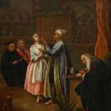 Unbekannter Künstler des 18./19.Jh. "Der Apotheker", nach Pietro Longhi (1702-1785), Öl/Leinwand doubliert, 43,3x36,2cm (m.R. 53x46cm), rest. - photo 1