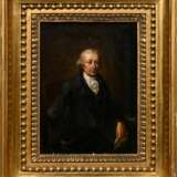 Unbekannter Künstler um 1780 „Portrait eines Herren“, Öl/Leinwand, verso bez. u.a. "Kagel", 20,8x15,7cm (m.R. 30,5x25,5cm), Craquelé, rest. - photo 2