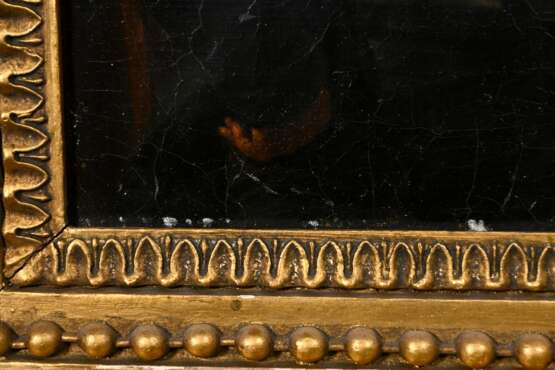 Unbekannter Künstler um 1780 „Portrait eines Herren“, Öl/Leinwand, verso bez. u.a. "Kagel", 20,8x15,7cm (m.R. 30,5x25,5cm), Craquelé, rest. - photo 4