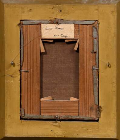 Unbekannter Künstler um 1780 „Portrait eines Herren“, Öl/Leinwand, verso bez. u.a. "Kagel", 20,8x15,7cm (m.R. 30,5x25,5cm), Craquelé, rest. - photo 5