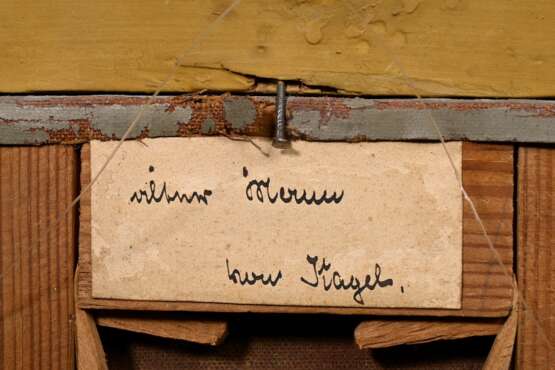 Unbekannter Künstler um 1780 „Portrait eines Herren“, Öl/Leinwand, verso bez. u.a. "Kagel", 20,8x15,7cm (m.R. 30,5x25,5cm), Craquelé, rest. - photo 6