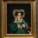 Hillebrandt, Johann Heinrich (1804-?) "Strickende Biedermeier Dame mit Hund" 1832, u.l. sign./dat., 32x26cm (m.R. 42,5x36cm) - photo 2