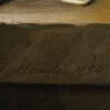 Remde, Friedrich (1801-1878) „Vierländerin in Hochzeitstracht - Mathilde Adelheid Remde (geb. Böhme) ?“ 1854, Öl/Leinwand doubliert, m.r. sign./dat., 130x98cm, rest., kleine Defekte der Maloberfläche, Provenienz: Christi… - Foto 4