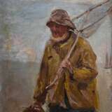 Grethe, Carlos (1864-1913) "Crevettenfischer", Öl/Leinwand, u.r. sign./bez., verso sign./betit./bez., 65,5x45,5cm (m.R. 74x54cm), kleine Randdefekte - Foto 1