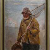Grethe, Carlos (1864-1913) "Crevettenfischer", Öl/Leinwand, u.r. sign./bez., verso sign./betit./bez., 65,5x45,5cm (m.R. 74x54cm), kleine Randdefekte - Foto 2