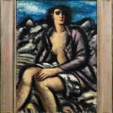 Masereel, Frans (1889-1972) "Frauenakt in Landschaft" 1947, Öl/Malpappe, u.r. monogr./dat., 63,5x46cm (m.R. 82x63cm), min. Altersspuren - Foto 2