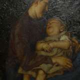 Thoma, Hans (1839-1924) "Mutter und Kind" 1899, Öl/Collage/Malpappe, u.l. sign./dat., verso Provenienzangabe "Helmut Goetz, Rom" (Kunsthistoriker, 1920-?), 53,5x69,5cm (m.R. 57,5x73,5cm), leichtes Cra… - photo 4