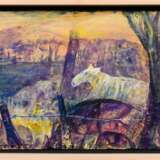 Fekete, Esteban (1924-2009) "Fabeltier in Landschaft" 1999, Öl/Papier auf Karton kaschiert, u. sign./dat., 30x38,8cm (m.R. 34x44cm) - photo 2