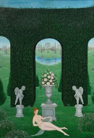 Benoit, Jaqueline (1928-2012) "Le Matin" 1978, Öl/Leinwand, u.r. sign./dat., verso Num. "285a" und auf Klebeetikett bez., 55,5x38,5cm (m.R. 63,5x46cm) - photo 1