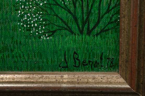Benoit, Jaqueline (1928-2012) "Le Matin" 1978, Öl/Leinwand, u.r. sign./dat., verso Num. "285a" und auf Klebeetikett bez., 55,5x38,5cm (m.R. 63,5x46cm) - photo 3