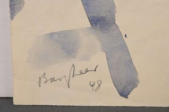 Bargheer, Eduard (1901-1979) "Portrait" 1948, Aquarell/Bleistift, u.l. sign./dat., BM 49,8x34,8cm, min. Altersspuren - photo 2